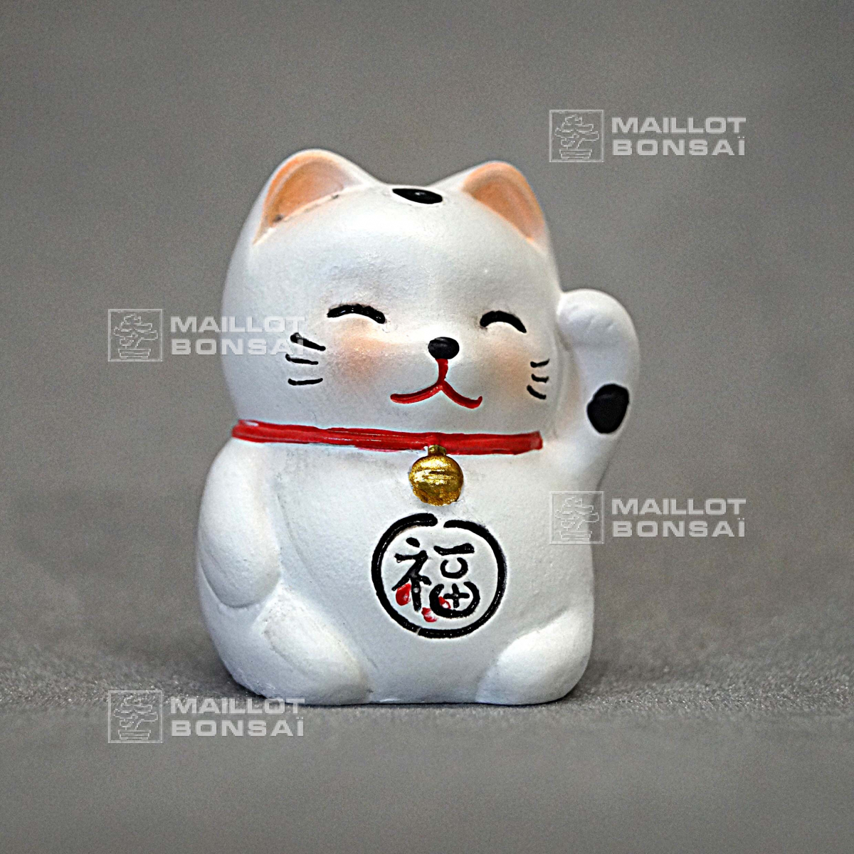 Porte-clé chat porte-bonheur Maneki Neko avec clochette : Attirez